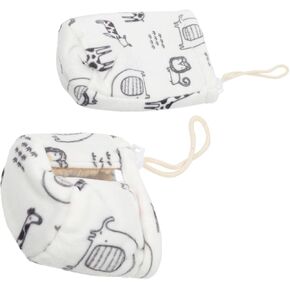 2pcs Baby Bottle Anti Drop Cover Baby Bottle Case Nursing Bottle Anti-Drop Adorable Baby Bottle Cover Feeder Bottle Keep Warmer Infant Bottle Cover Cotton White Care Life Heater
