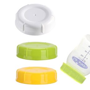 Baby Bottle Caps Compatible with Lansinoh Bottles, Travel and Storage Bottle Lids Replacement, 3 Pack