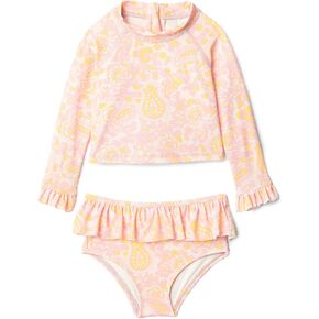 Amazon Essentials x Sofia Grainge Toddlers and Baby Girls' 2-Piece Long Sleeve Rashguard Set