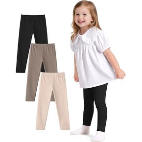 Witwot 3 Pack Baby Girls Leggings Toddler Kids Soft Cotton Pants Size 18M-5T in Kuwait