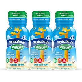 PediaSure, Grow & Gain Fiber Shake, Vanilla, 48 oz (pack of 6)