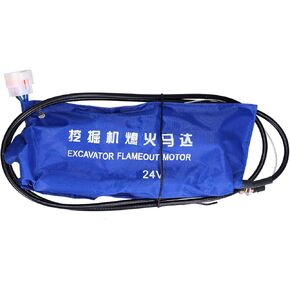 Stop Solenoid Motor, 24V Electric Flameout Solenoid Stop Solenoid Valve for SY 235 Models, Shutoff Solenoid Valve Engine Shutdown Solenoid for Excavator Throttle Stall Motor