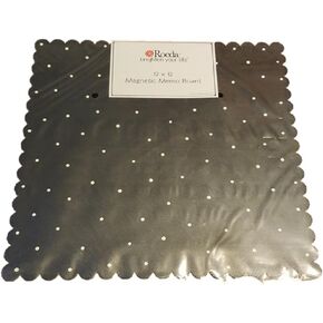 Black with Dots Scallop 12x12 Picture Memo Board 60006KW