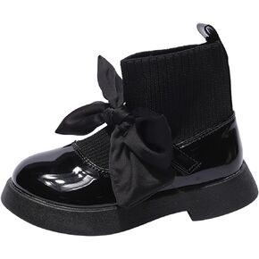 Baby Girls Side Zipper Ankle Boots Thick Sole Non Slip Plush Warm Boots Fuzzy Boots Water Proof Boots Toddler Shoes
