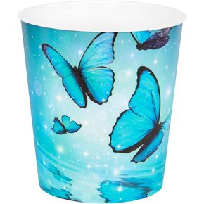 11544 Children's Waste Paper Bin, Butterfly Motif, 9 Litre Capacity, Made of Polypropylene, Rubbish Bin for Children's Room