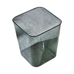 Small Open Waste Basket Clear Acrylic Garbage Container Bin Bathroom Trash Can for Home Office, Living Room, Study Room, Kitchen, Bathroo