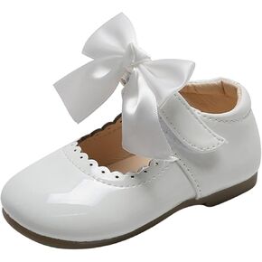 Toddler Little Girls Party Dress Shoes Slip On Mary Jane Ballerina Flats Flower Kid Shoes for School Wedding