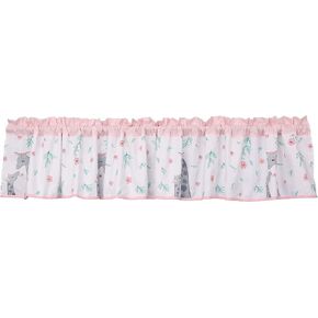 Floral Nursery Window Valance Baby Girl Floral Giraffe Toddler Kids Bedroom Window Valance by Hanbear (3)