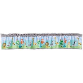 Window Valance Animal Safari Baby Boy Nursery Toddler Kids Bedroom Window Valance , Blue , 90 x15 Inches by JAHbaby (3), 28 X 52