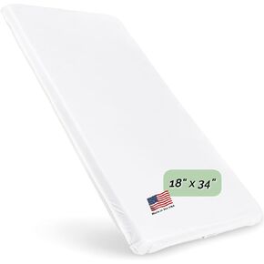 Cradle Baby Mattress and Bassinet Mattress 18x34 – 2-Inch Firm Foam Baby Bed with Waterproof Vinyl Cover – Non-Toxic Hypoallergenic Cushion Pad Replacement for Infant Bed (Multiple Standard Sizes)