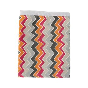 Sweet Potato Calliope Queen Skirt, Chevron, Tangerine/Orange/Grey/White