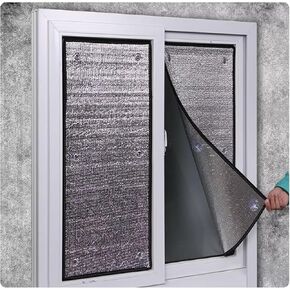 RAKKYO Sunshade Cooling Thermal Insulation Film,8mm Heat Reflective Window Film,Heat Control Aluminum Foil Insulation Foil,Anti UV Glare Window Tint Film,for Home and Office(55x220cm/22x87in)