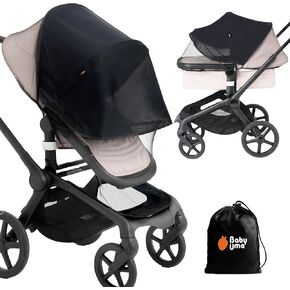 Baby Uma Baby Mosquito Net for Stroller - Universal Stroller Mosquito Net Cover, Breathable & Tear-Resistant 3D Mesh Insect Netting with Zip-up Window (+ Travel Bag)