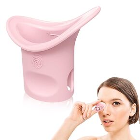 Silicone Eye Wash Cup with Scale, 8ml Portable Eye Rinse Cup, Hanging Design, Pink