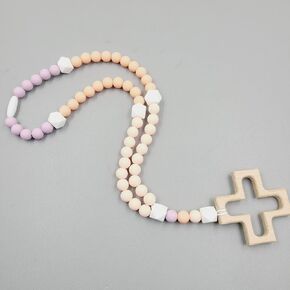 Silicone Prayer Beads, God Bless The Child, First Prayer Beads, boy First Grade Baptism Party, Supply Baby Bath, Christian Communion Gift (2)