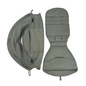 Baby Stroller Seat Cushion and Canopy Compatible with Babyzen YOYO 2 and YOYO+, Pushchair Accessories Replacement Kit, Waterproof Double-Layer Fabric (Aqua Blue)