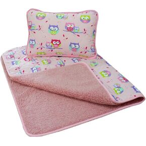 Pink Toddler Duvet Merino Wool & Cotton Crib Junior Duvet/Quilt + Pillow (47" x 59" (120 x 150 cm))