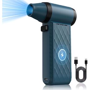 Compressed Air Duste Turbo Hurricane Blower Pro 140,000 RPM Brushless Motor 60m/s Hurricane Wind 8000mAh Battery Life 3-Speed Adjustment Cleaning Tool for Cameras/BBQ/Pets/Inflating