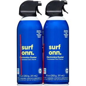 onn. Electronics Compressed Gas Cleaner Duster, 10 oz, 2 Pack