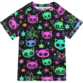 Cute Frogs Mushrooms Boy Bathing Suit Short Sleeves Summer Clothes Swimwear Beach Tops 3T