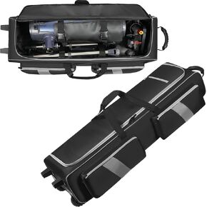 Telescope Bag Shock-Absorbent Padded with Wheels, 40 inch Telescope Travel Case with Large Capacity for Telescope Tube & Tripod, Rolling Bag with Fix Straps for Telescope & Accessories