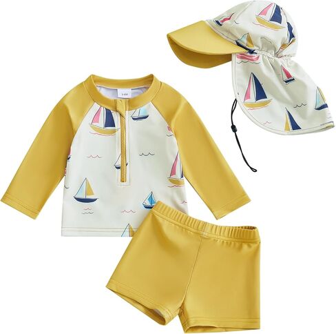 Toddler Baby Boy 4th of July Swimsuit Rash Guard Boys One Piece Zipper Swimwear Fourth of July Bathing Suit in Saudi Arabia