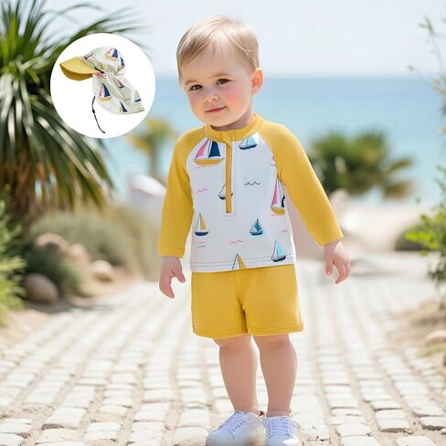 Toddler Baby Boy 4th of July Swimsuit Rash Guard Boys One Piece Zipper Swimwear Fourth of July Bathing Suit in Saudi Arabia