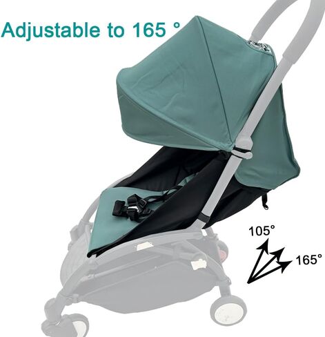 Stroller Accessories Canopy, Seat Cushion & Seat Base Compatible with Babyzen YOYO Strollers, Pushchair Accessories Replacement Kit, Waterproof Fabric (Aqua Blue) in Saudi Arabia