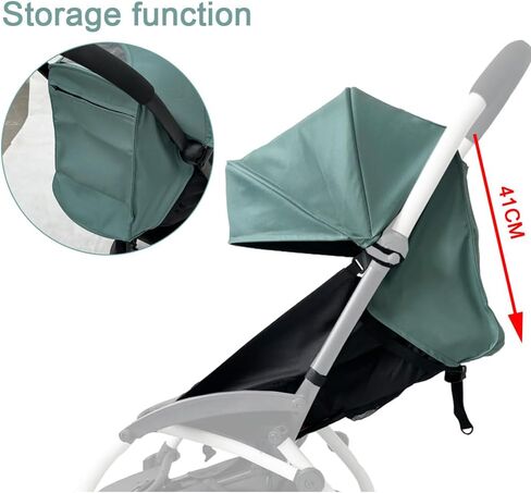 Stroller Accessories Canopy, Seat Cushion & Seat Base Compatible with Babyzen YOYO Strollers, Pushchair Accessories Replacement Kit, Waterproof Fabric (Aqua Blue) in Saudi Arabia