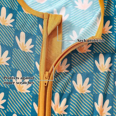 Opawo Bamboo Baby Pajamas 3 Pack ، Double Zipper Bamboo Sleepers for Baby Boy Girl Romper ، Toddler Summer Clothes Outfit 0-24m in Kuwait