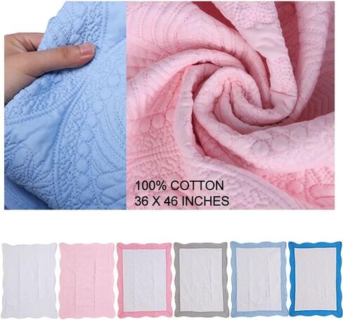 Personalized Baby Blankets with Embroidered Bunny, Custom Name Heirloom Keepsake Quilt, Embroidery Gift for Baby Shower, Gift for Christmas, Easter, Brithday(36x46 Inches) (Style 1) in Kuwait