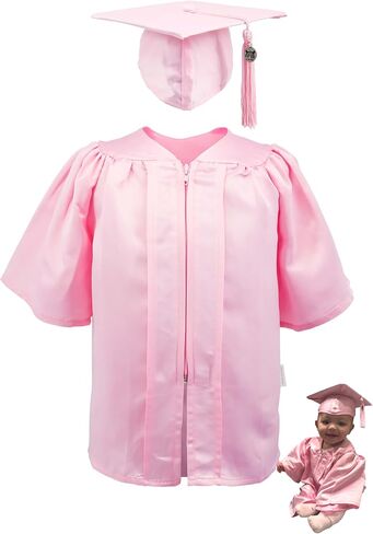 GraduationMall Baby Graduation Cap and Gown Set - NICU Graduate Outfit 0-18M, Soft Satin (5 Colors, S/M/L) in Kuwait