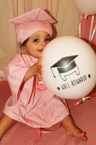GraduationMall Baby Graduation Cap and Gown Set - NICU Graduate Outfit 0-18M, Soft Satin (5 Colors, S/M/L) in Kuwait