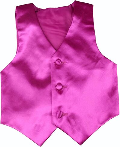 Baby Toddler Kids Little Boys Formal 23 Color Satin Vest S-7 (S:(0-6 Months), Green Teal) in Kuwait