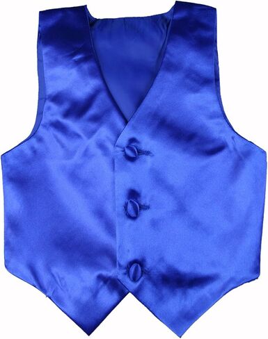Baby Toddler Kids Little Boys Formal 23 Color Satin Vest S-7 (S:(0-6 Months), Green Teal) in Kuwait