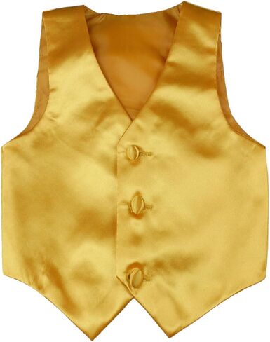 Baby Toddler Kids Little Boys Formal 23 Color Satin Vest S-7 (S:(0-6 Months), Green Teal) in Kuwait