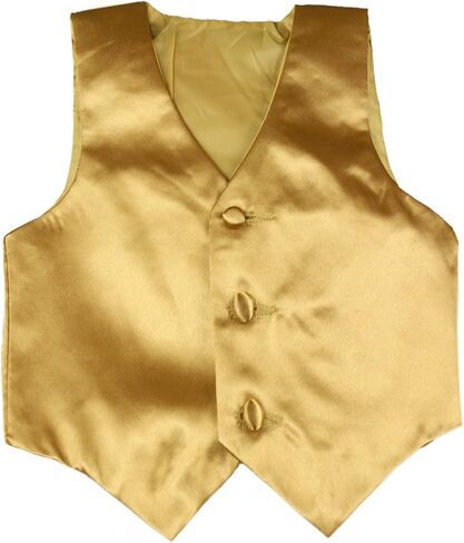 Baby Toddler Kids Little Boys Formal 23 Color Satin Vest S-7 (S:(0-6 Months), Green Teal) in Kuwait