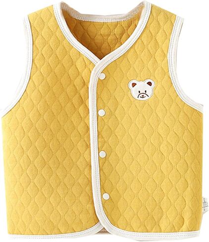 Unisex Baby Cotton Warm Vests Unisex Infant to Toddler Padded Waistcoat Baby Warm Jacket Cotton Vest in Saudi Arabia