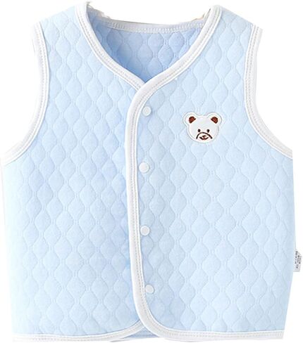 Unisex Baby Cotton Warm Vests Unisex Infant to Toddler Padded Waistcoat Baby Warm Jacket Cotton Vest in Saudi Arabia