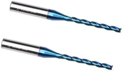 3 Flutes CNC Spiral Router Bit NACO Coating Up Cut End Mill with 1/8 inch Cutting Diameter 1/4 inch Shank STF335 in Kuwait
