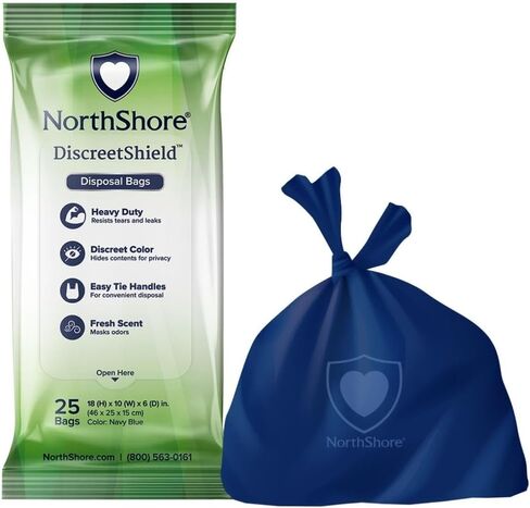 NorthShore DiscreetShield Disposal Bags, 75 Count (3/25s) in Saudi Arabia