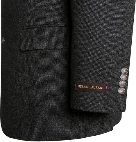 Men's Blazer Sport Coat Classic Fit Wool Blend 2 Button Business Suits Jacket Charcoal in Saudi Arabia