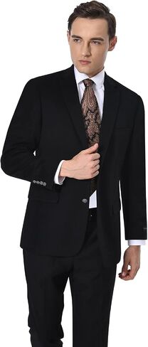 Men's Blazer Sport Coat Classic Fit Wool Blend 2 Button Business Suits Jacket Charcoal in Saudi Arabia
