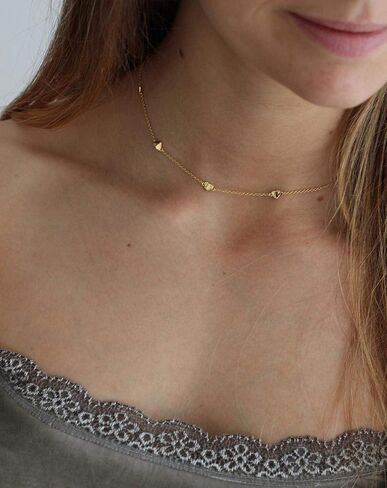 S.J JEWELRY Women Simple Delicate Full Moon 14K Gold Plated/Rose Gold/Silver Plated Layered Pendant Handmade Star Chokers Necklaces-CK-Star in Kuwait
