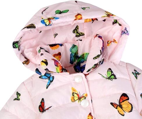 Nine Minow Baby Girls Winter Jacket Coat Butterfly Print Jacket Children Outerwear in Saudi Arabia