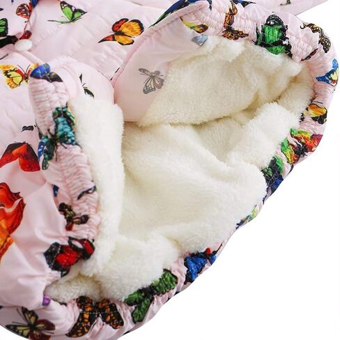 Nine Minow Baby Girls Winter Jacket Coat Butterfly Print Jacket Children Outerwear in Saudi Arabia