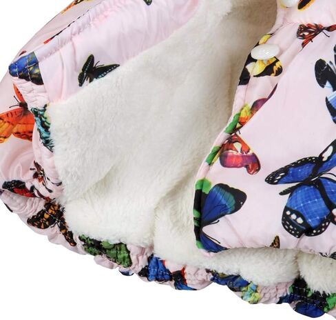 Nine Minow Baby Girls Winter Jacket Coat Butterfly Print Jacket Children Outerwear in Saudi Arabia
