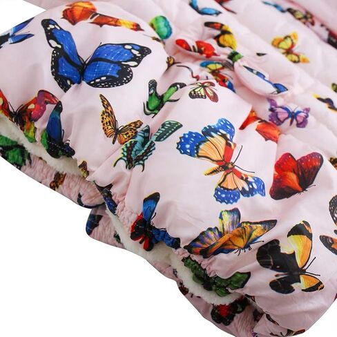 Nine Minow Baby Girls Winter Jacket Coat Butterfly Print Jacket Children Outerwear in Saudi Arabia