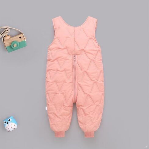 Yartina Toddler Baby Snow Pants Puffer Bibs Overalls Winter Fleece Thick Warm Snowsuit Jumpsuit with Pockets in Saudi Arabia