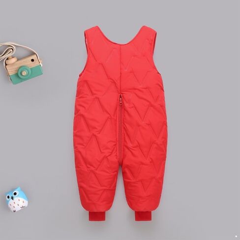 Toddler Puffer Snow Pants Baby Girls Boys Fleece Lined Overalls Snowsuit Winter Thick Warm Snow Bibs Jumpsuit in Saudi Arabia